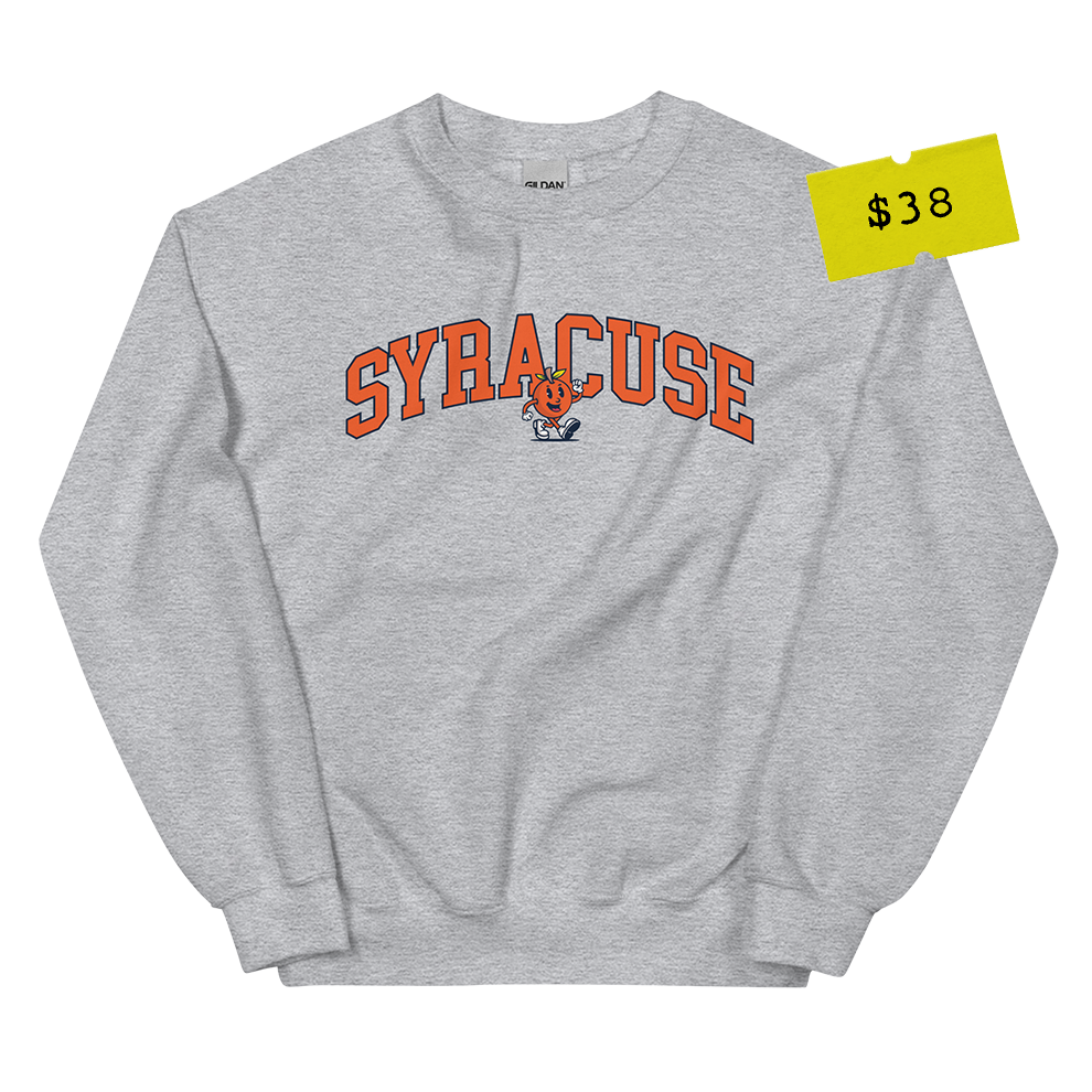 Grey and orange deals sweatshirt