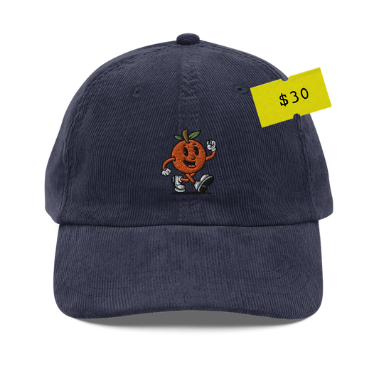 ORANGE MAN - CORDUROY CAP - NAVY