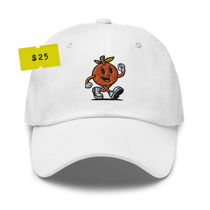 ORANGE MAN - DAD HAT - WHITE