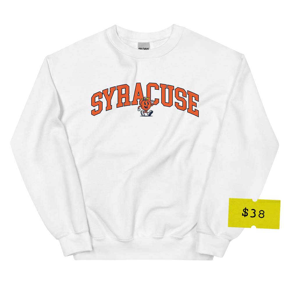 SYRACUSE UNISEX SWEATSHIRT - WHITE