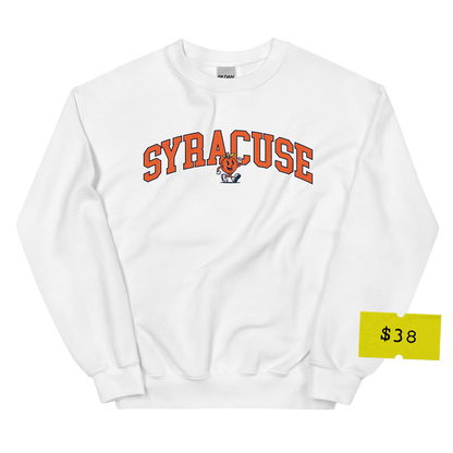 SYRACUSE UNISEX SWEATSHIRT - WHITE