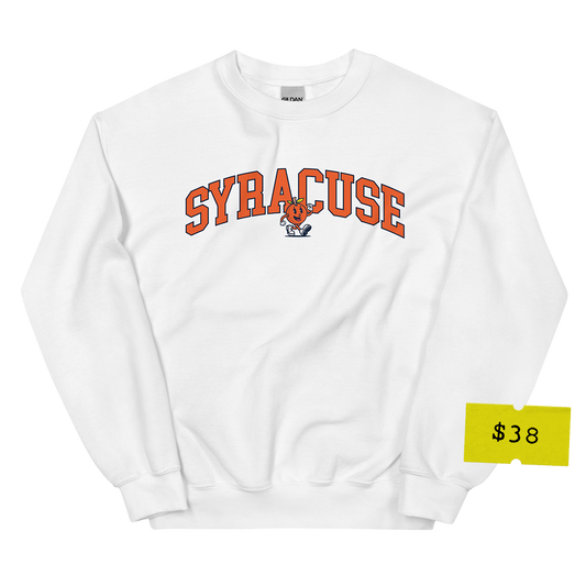 SYRACUSE UNISEX SWEATSHIRT - WHITE