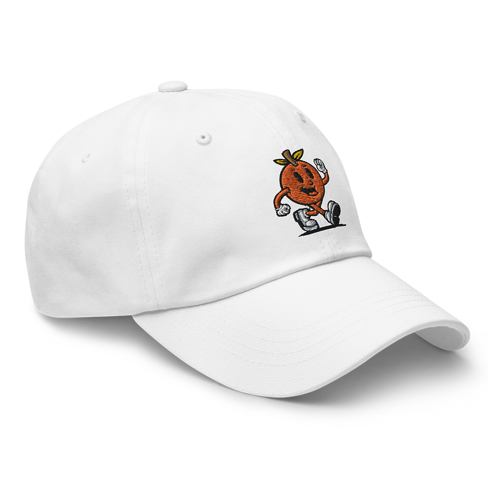 ORANGE MAN - DAD HAT - WHITE